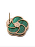 18K rose gold flower diamond earrings